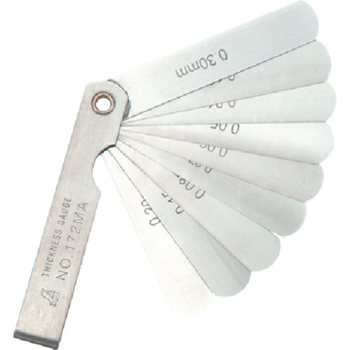 Shinwa Thickness Gauge A 75mm 9-piece set 73776 1 piece