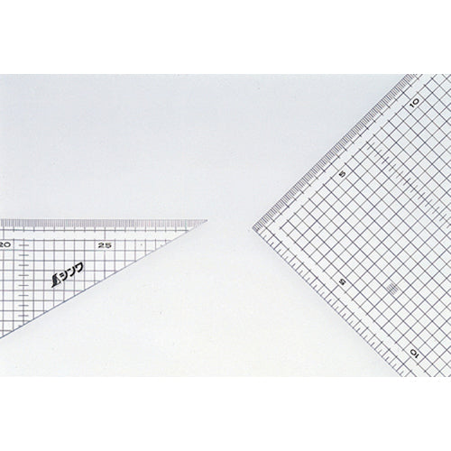 Shinwa Triangle Ruler 30cm with Grid Markings, Set of 2, 77062, 1 pc