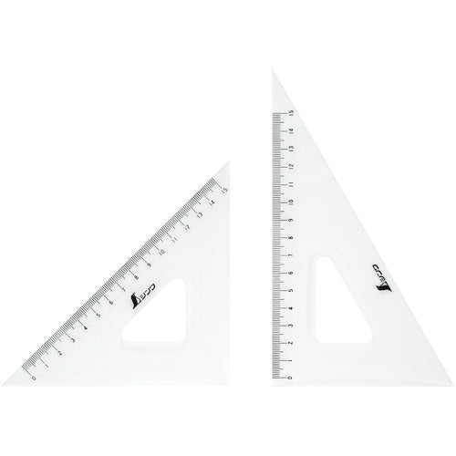 Shinwa Triangle Ruler 18cm Set of 2 77066 1 S