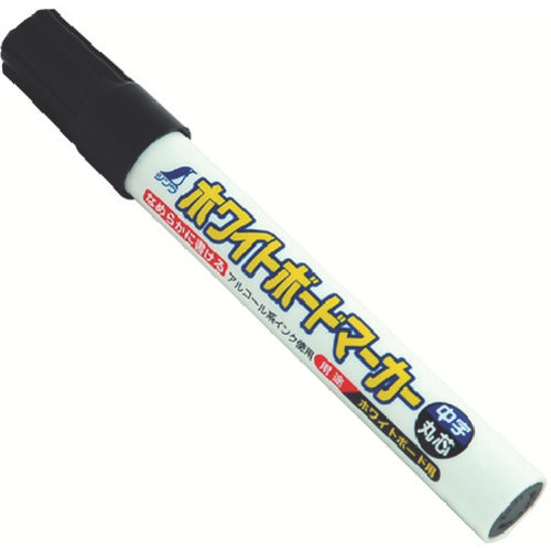 シンワ　ホワイトボードマーカー中字　丸芯　黒　78503　1 本