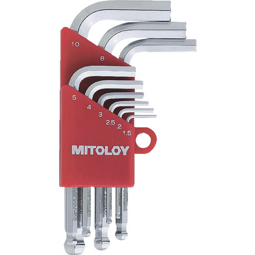 MITOLOY L-shaped hollow wrench ball point short millimeter holder 9-piece set HBS900 1 piece