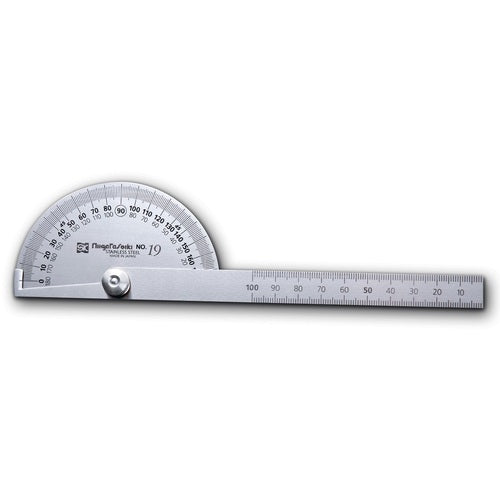 SK Protractor No. 19 with rod scale, silver finish PRT-19S 1 pc