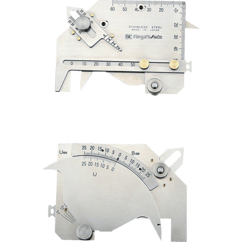 SK 용접 게이지(압접 후 팽창 외경/비드 폭/언더컷/차이차 단차/각 길이/스미육 목 두께) WGU-8M 1개