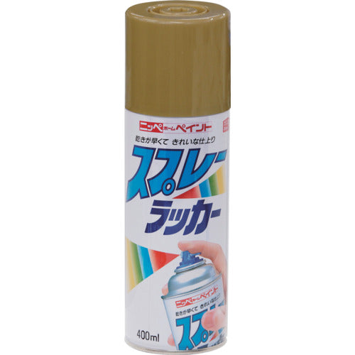 ニッぺ　スプレーラッカー　４００ｍｌ　金（ゴールド）　ＨＰＳ０Ｙ０　4976124252808　1 本