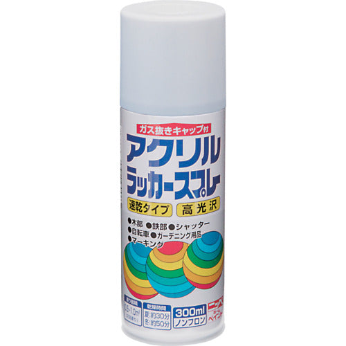 ニッぺ　アクリルラッカースプレー　３００ｍｌ　ホワイト　ＨＷＥ００１−３００　4976124270130　1 本