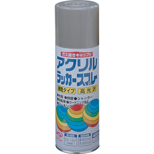 ニッぺ　アクリルラッカースプレー　４００ｍｌ　シルバーメタリック　ＨＷＥ０２２−４００　4976124272240　1 本