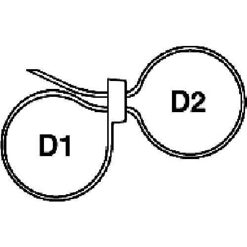 PANDUIT Double Loop Cable Tie Heat Resistant Black 7.6 x 373 x 1.9 (250 pieces) PLB4H-TL30 1 bag