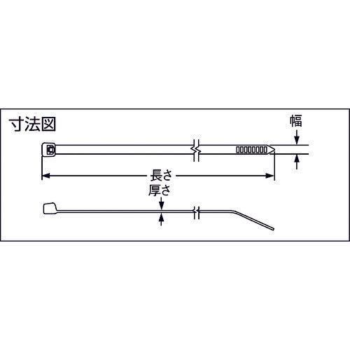 ＰＡＮＤＵＩＴ　【売切廃番】ナイロン結束バンド　蛍光黄　（１０００本入）　PLT1M-M54　1 袋