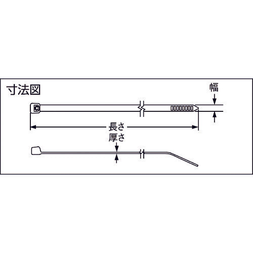 ＰＡＮＤＵＩＴ　【売切廃番】ナイロン結束バンド　蛍光黄　（１０００本入）　PLT2S-M54　1 袋