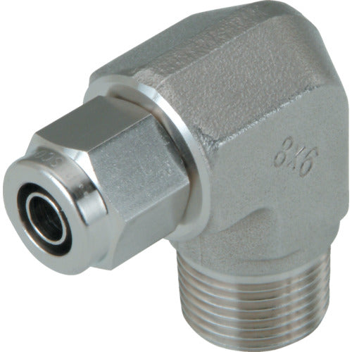 ＰＩＳＣＯ　ＳＵＳ３１６締付継手　エルボチューブ１６１３ねじＲ１／２　NSL1613-04　1 個