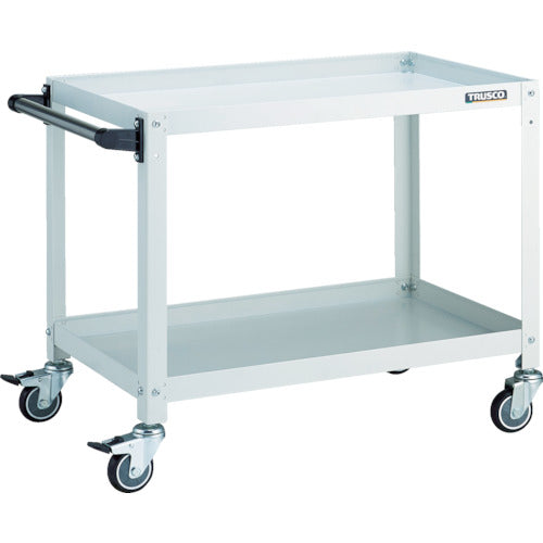 TRUSCO 툴 왜건 래빗 왜건 700×450×H600 핸들 부착 우레탄 바퀴 화이트 RBW-672HU W 1대