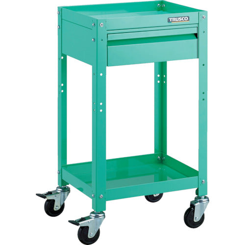 TRUSCO Tool Wagon Rabbit Wagon 400X350 1 Drawer Rubber Wheels Young Green RBW-742V YG 1 Unit