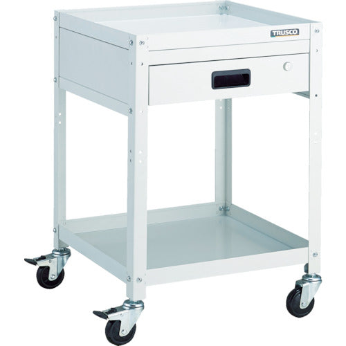 TRUSCO Tool Wagon Rabbit Wagon 500X500 with 1 drawer, rubber wheels, white, RBW-752V W, 1 unit