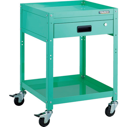TRUSCO Tool Wagon Rabbit Wagon 500X500 1 Drawer Rubber Wheels Young Green RBW-752V YG 1 Unit