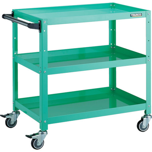 TRUSCO Tool Wagon Rabbit Wagon 700 x 450 x H740 with Handle Urethane Wheels Young Green RBW-773HU YG 1 Unit