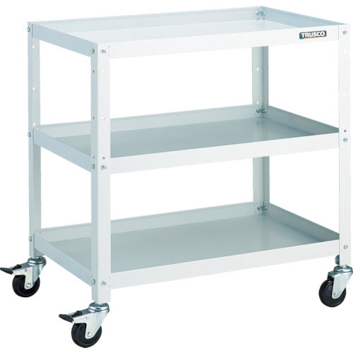 TRUSCO Tool Wagon Rabbit Wagon 700X450 Rubber Wheels White RBW-773 W 1 Unit