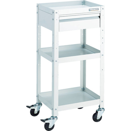 TRUSCO 툴 왜건 래빗 왜건 400X350 인출 1단 부착 고무 바퀴 화이트 RBW-943V W 1대