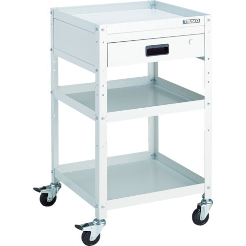 TRUSCO Tool Wagon Rabbit Wagon 500X500 with 1 drawer, rubber wheels, white, RBW-953V W, 1 unit