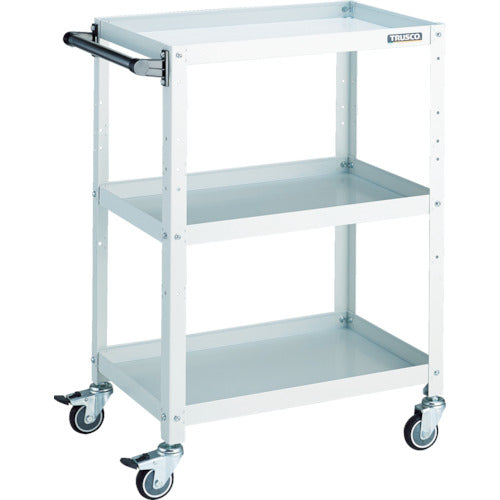 TRUSCO Tool Wagon Rabbit Wagon 600 x 400 x H880 with Handle Urethane Wheels White RBW-963HU W 1 Unit