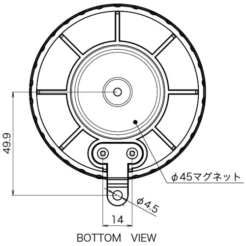 ＮＩＫＫＥＩ　ニコＰＯＴ　ＶＬ０８Ｂ型　ＬＥＤ回転灯　８０パイ　赤　VL08B-003DR　1 台