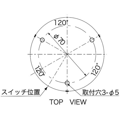 ＮＩＫＫＥＩ　ニコカプセル　ＶＬ１１Ｂ型　ＬＥＤ回転灯　１１８パイ　赤　VL11B-003AR　1 台