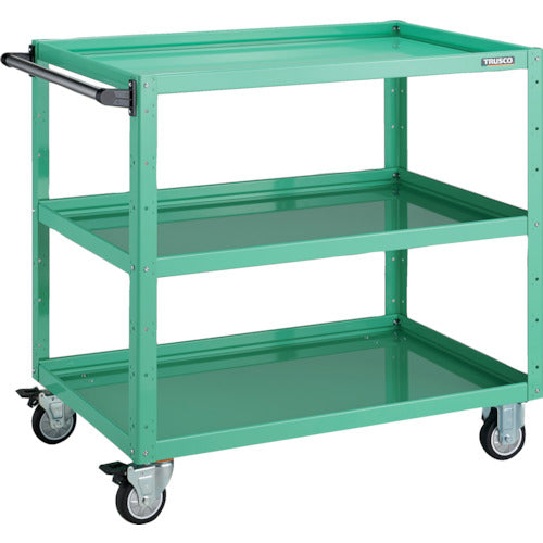 ＴＲＵＳＣＯ　ツールワゴン　イーグルワゴン　９００Ｘ６００ＸＨ８８０　ウレタン車輪　ヤンググリーン　EGW-993U-YG　1 台