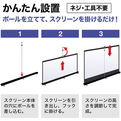 ＳＡＮＷＡ　プロジェクタースクリーン　床置き式　PRS-Y100K　1 台