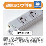 SANWA Construction Site Tap, Anti-Pull Outlet, 2-Outlet, L-Shaped, Cable Length 1m, TAP-KE2L-1, 1 pc