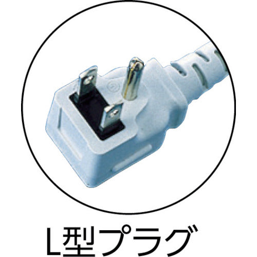 SANWA Construction Site Tap, Anti-Pull Outlet, 2-Outlet, L-Shaped, Cable Length 1m, TAP-KE2L-1, 1 pc