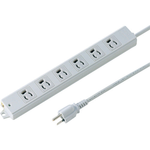 SANWA Construction Site Tap, Anti-Pull Outlet, 6 Outlets, Cable Length 1m, TAP-KE6-1, 1 pc