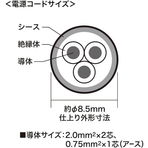 SANWA Construction Site Tap, Anti-Pull Outlet, 6 Outlets, Cable Length 1m, TAP-KE6-1, 1 pc