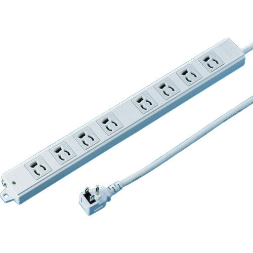 SANWA Construction Site Tap, Anti-Pull Outlet, 8 Outlets, L-Shaped, Cable Length 1m, TAP-K8L-1, 1 pc