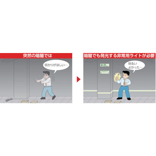 ユニット　携帯型セーフティ・ライト　約１時間タイプ　824-56A　1 本