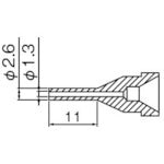 白光　ノズル　１．３ＭＭ　ロング型　N61-13　1 本