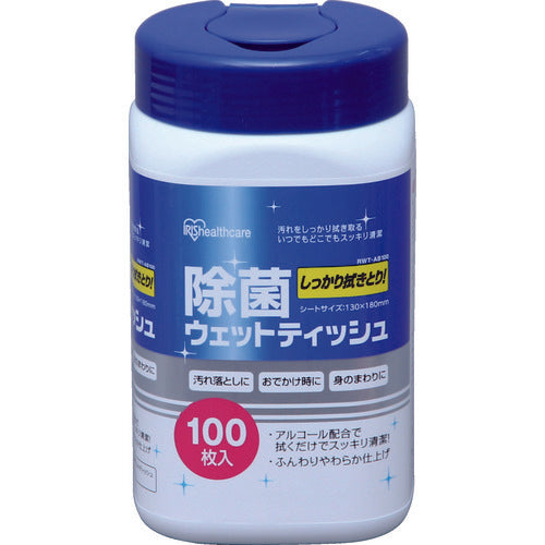 ＩＲＩＳ　５２４０７９　除菌ウェットティッシュ　アルコール　１００枚入　RWT-AB100　1 個