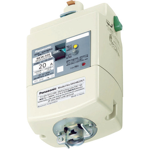 Ｐａｎａｓｏｎｉｃ　漏電ブレーカ付プラグ　３Ｐ２０Ａ１５ｍＡ　DH24821K1　1 個