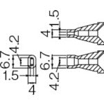 白光　ノズル／４．２×１．５ｍｍ　N60-08　1 本