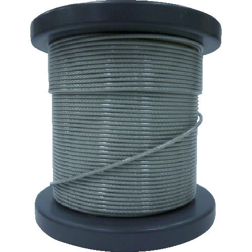 Ｏ．Ｃ．Ｒ　ＳＵＳワイヤロープ１．５０／１．８０ｍｍ　７×７　５０ｍ巻コート付（クリアー）　NSB150-180-50M　1 巻