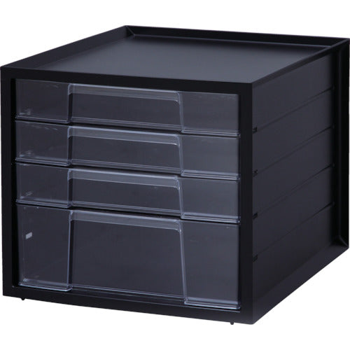 ＩＲＩＳ　２２７５９８　レターケース　ＬＣＪ−４Ｄ−ＢＫ　４段　ブラック　LCJ-4D-BK　1 台