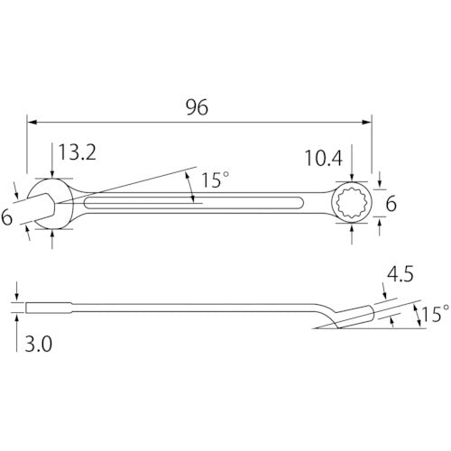 EBI Combination Wrench 6mm CW6 1pc