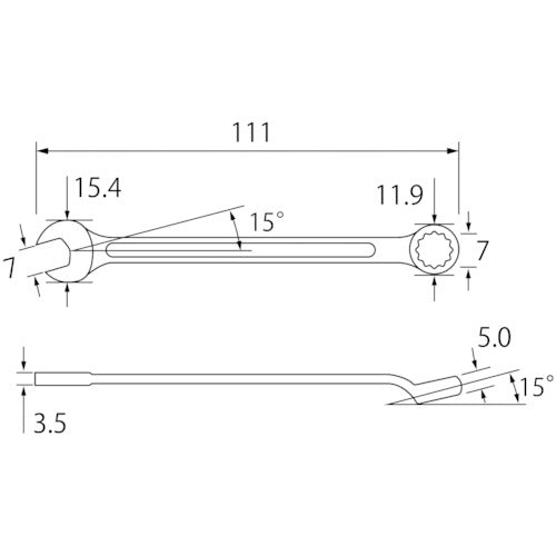 EBI Combination Wrench 7mm CW7 1pc