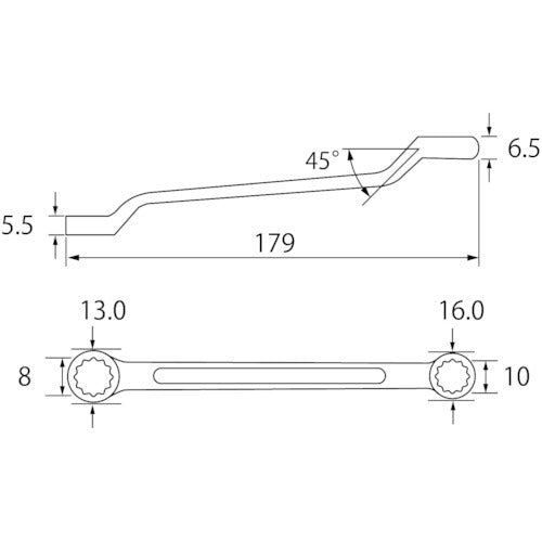 EBI Double-ended Wrench 8 x 10 mm OW810 1 piece
