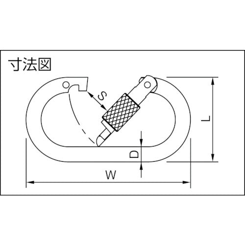 123 Carabiner with iron O-ring KA10K 1 piece