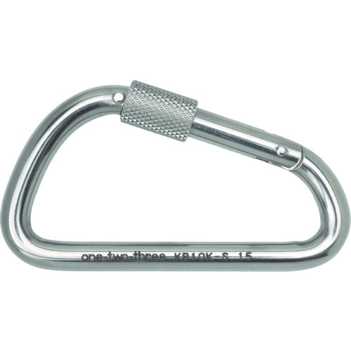 123 Carabiner with stainless steel D-shaped ring KB10K-S 1 piece