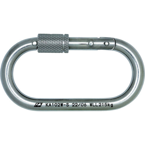 123 Carabiner Stainless Steel KA102 Double Stopper KA102W-S 1 pc