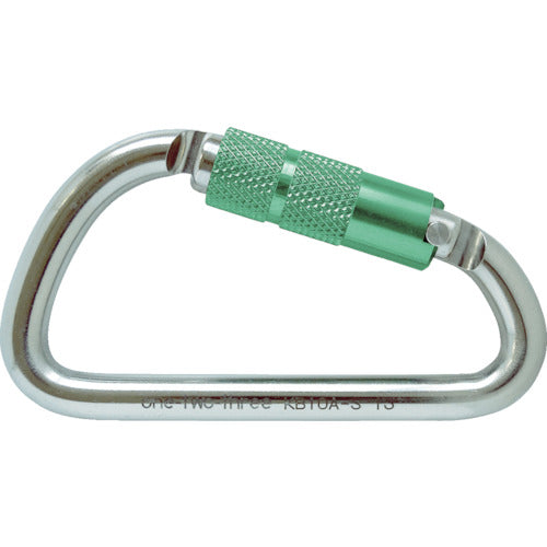 123 Carabiner Auto-lock Stainless Steel D-Shape Aluminum Ring KB10AM-S 1 pc