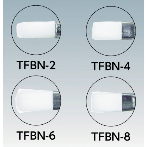 ＴＲＵＳＣＯ　塗装用平筆　５本組　アクリル　２号　金具幅３ｍｍ　毛丈７ｍｍ　全長　TFBN-2　1 組