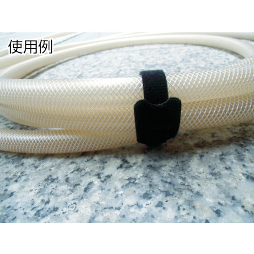 ＴＲＵＳＣＯ　マジックバンド　耐候性　ストラップ　２０ｃｍ　黒　（４本入）　MKSW-2520-BK　1 袋