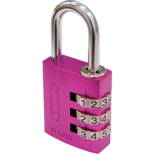 ＡＢＵＳ　ナンバー可変式南京錠　１４５−３０　ピンク　145-30-PI　1 個