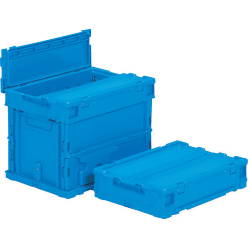 サンコー　フタ一体型折りたたみコンテナー　５５８９３０　サンクレットオリコンＰ１９Ｂ−Ｂ　容量１８．９Ｌ　SKSO-P19B-B-BL　1 個